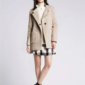 Banana Republic Tan Asymmetric Soft Coat
